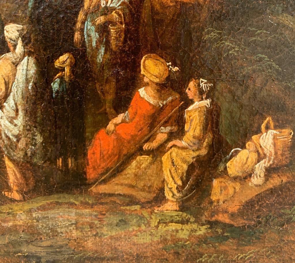 Maestro fiammingo barocco - Paesaggio del 17° secolo - Sermone di St. Johns in vendita 3