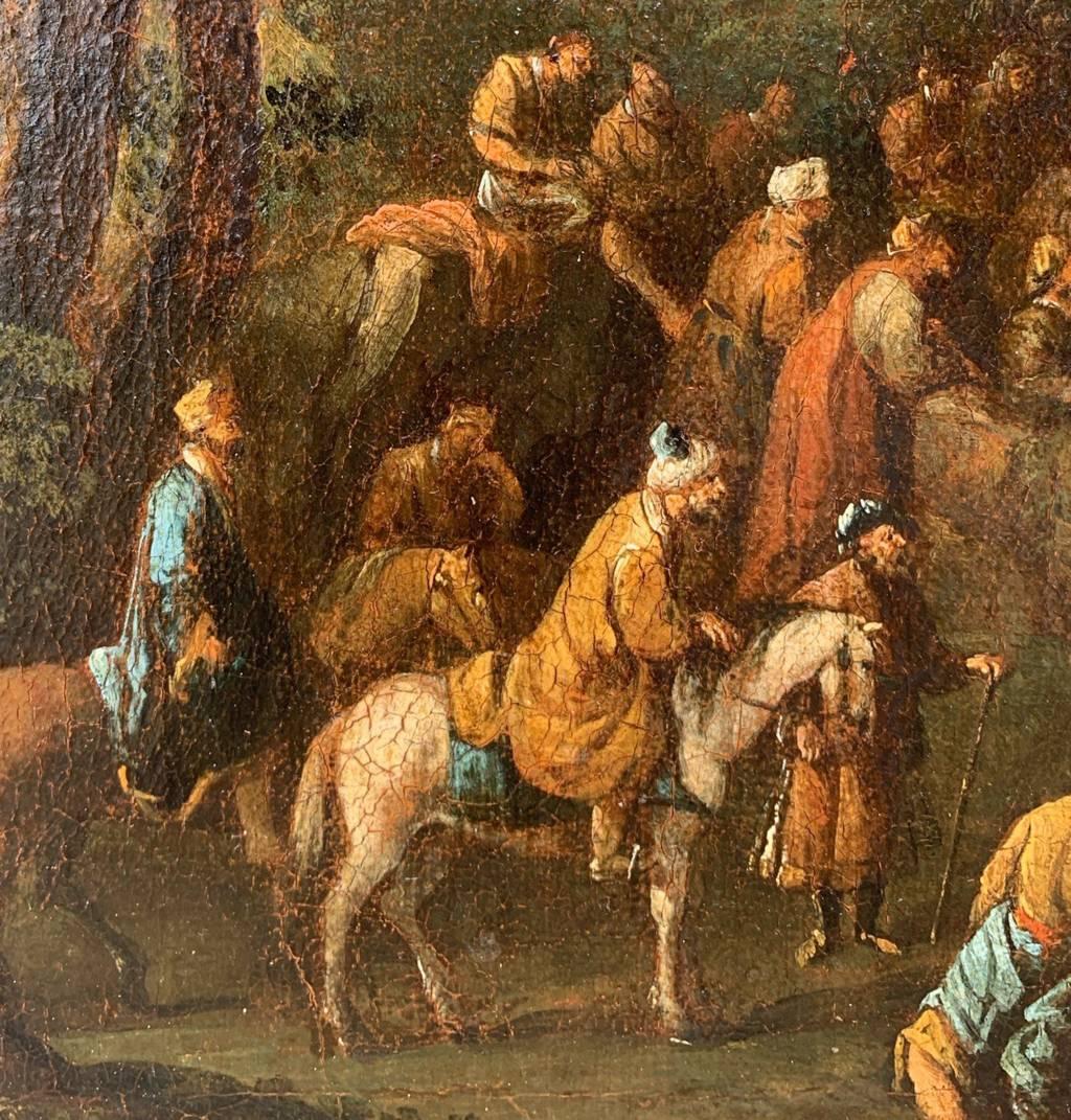 Maestro fiammingo barocco - Paesaggio del 17° secolo - Sermone di St. Johns in vendita 4
