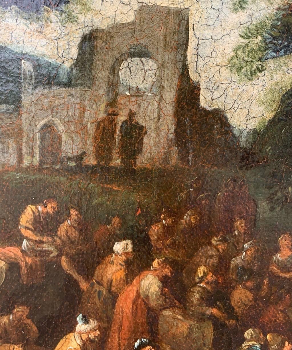Maestro fiammingo barocco - Paesaggio del 17° secolo - Sermone di St. Johns in vendita 1