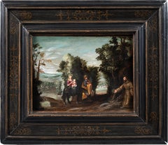 Baroque Italian master - 17th century figure painting - The flight into Egypt