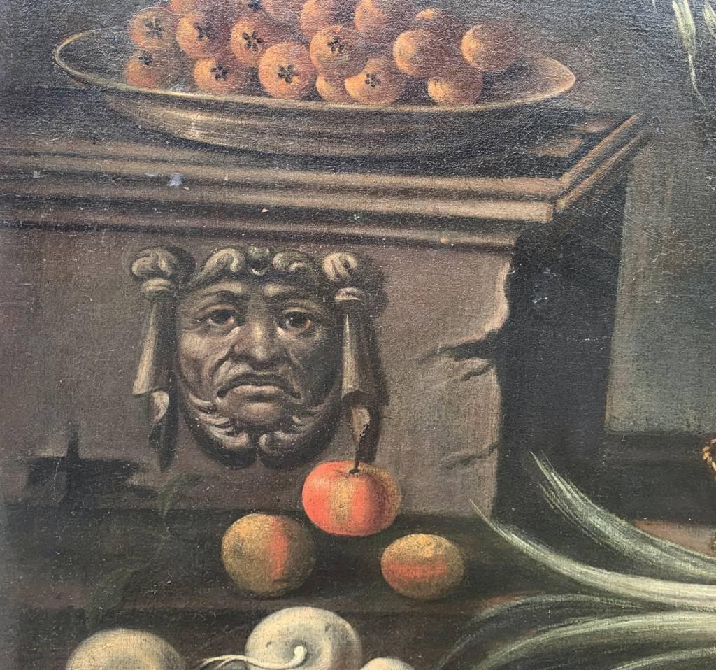 Maestro barroco italiano - Pintura de principios del siglo XVII - Bodegón Interior 4