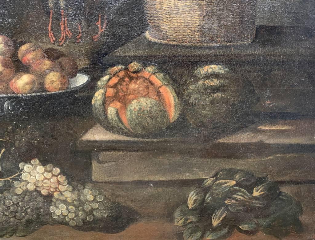 Maestro barroco italiano - Pintura de principios del siglo XVII - Bodegón Interior 1