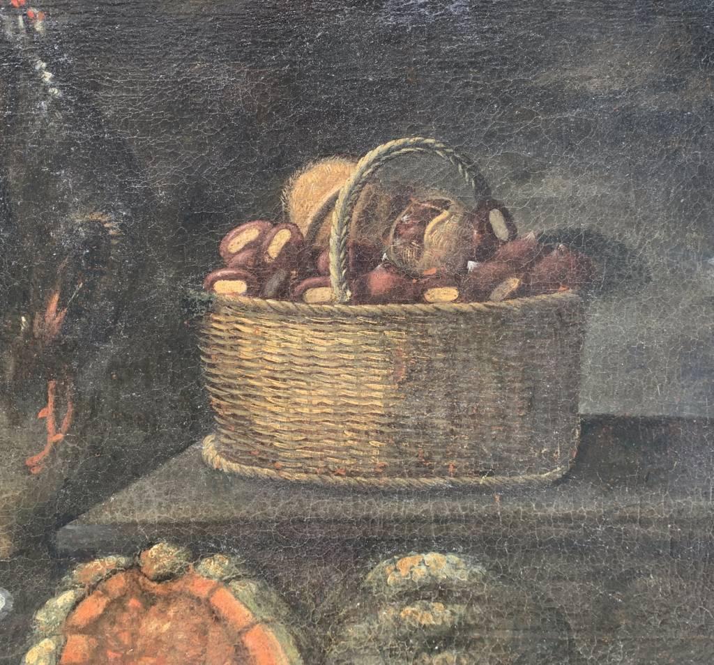 Maestro barroco italiano - Pintura de principios del siglo XVII - Bodegón Interior 2