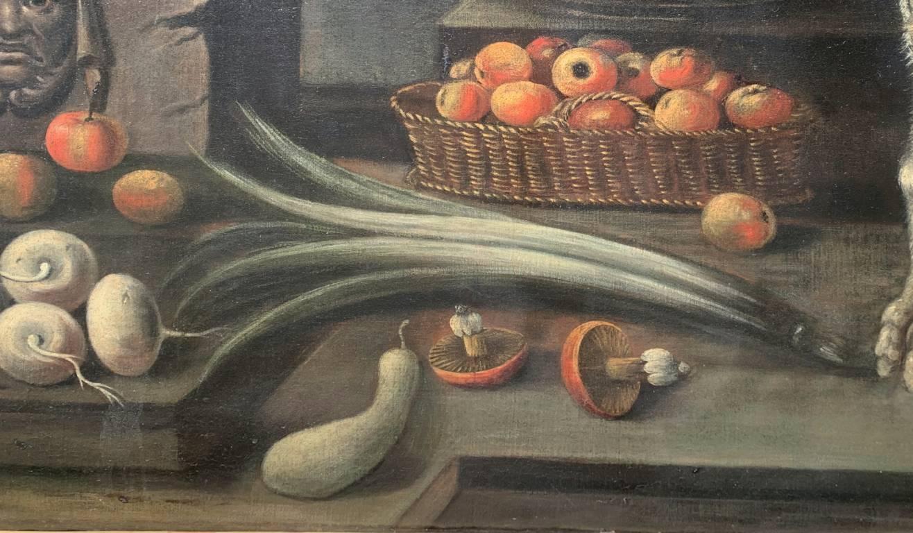 Maestro barroco italiano - Pintura de principios del siglo XVII - Bodegón Interior 2