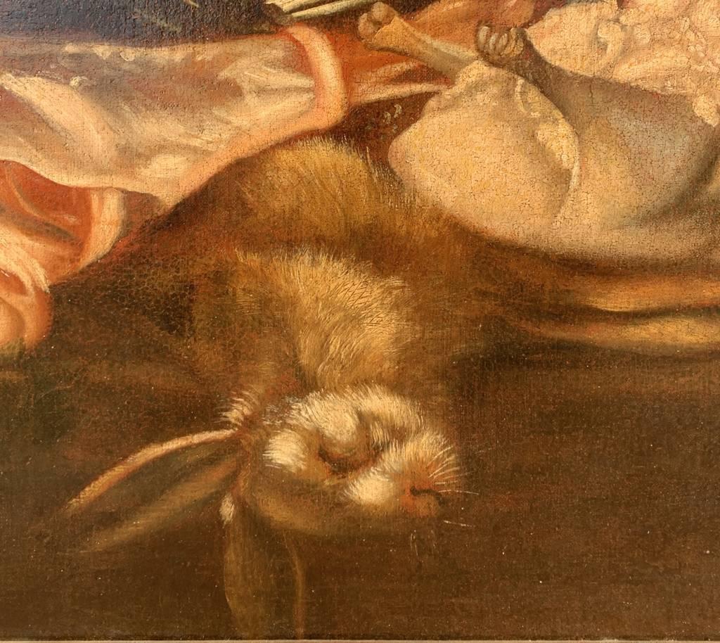Pittore italiano barocco - Natura morta del 17/18° secolo - Carne e selvaggina in vendita 3