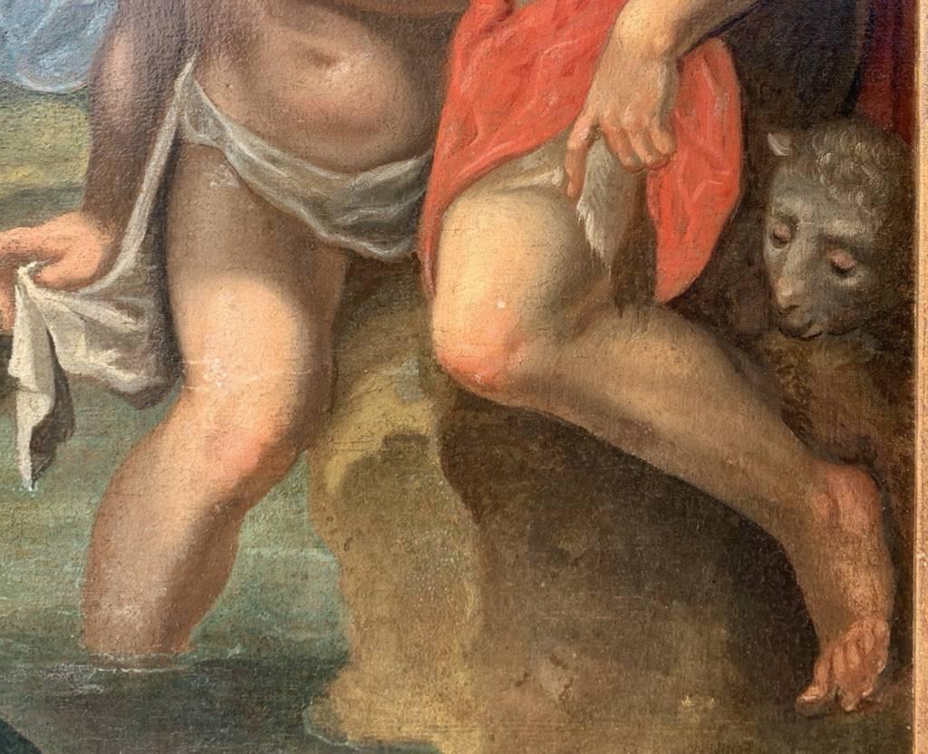 Pintor barroco italiano - pintura de figuras del siglo XVII - Bautismo de Jesús en venta 3