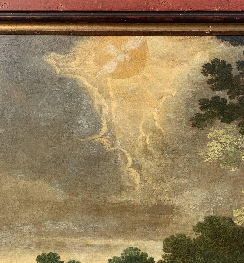 Pintor barroco italiano - pintura de figuras del siglo XVII - Bautismo de Jesús en venta 6