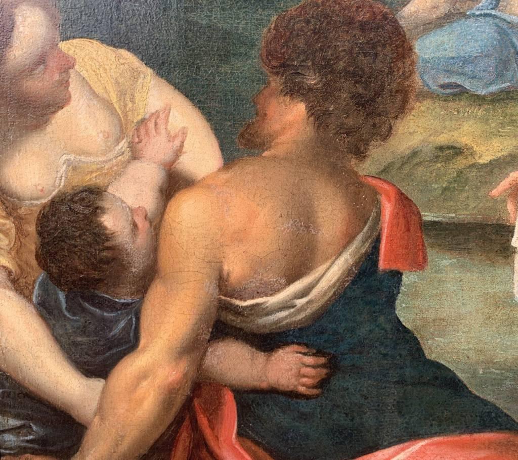 Pintor barroco italiano - pintura de figuras del siglo XVII - Bautismo de Jesús en venta 7