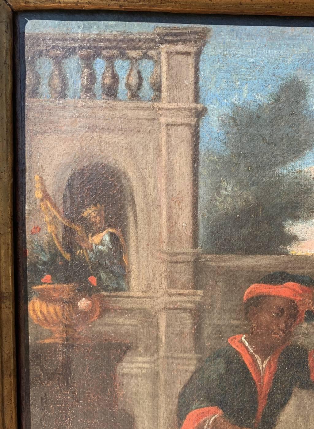 Peintre italien baroque - Peinture de figures du XVIIe siècle - Bathsheba au bain en vente 6
