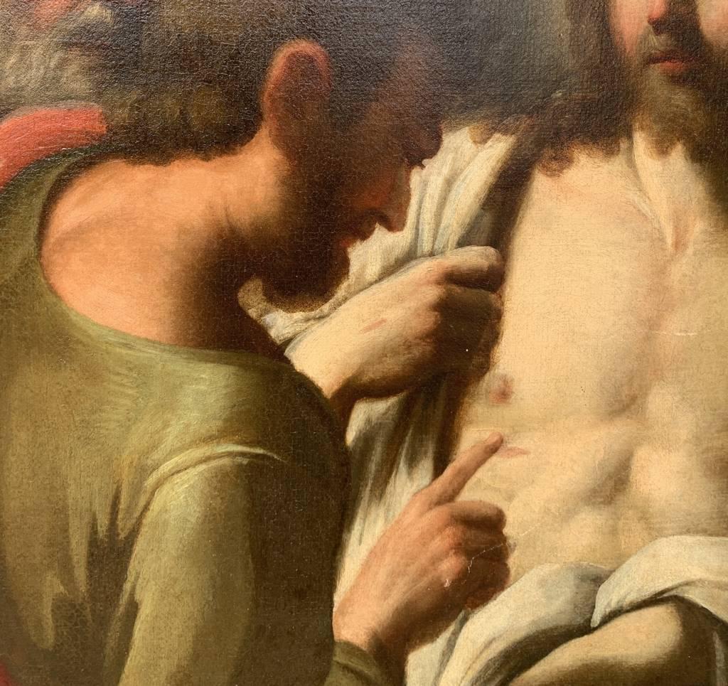Pittore italiano barocco - Pittura di figura del XVII secolo Incredulità di Thomas 6