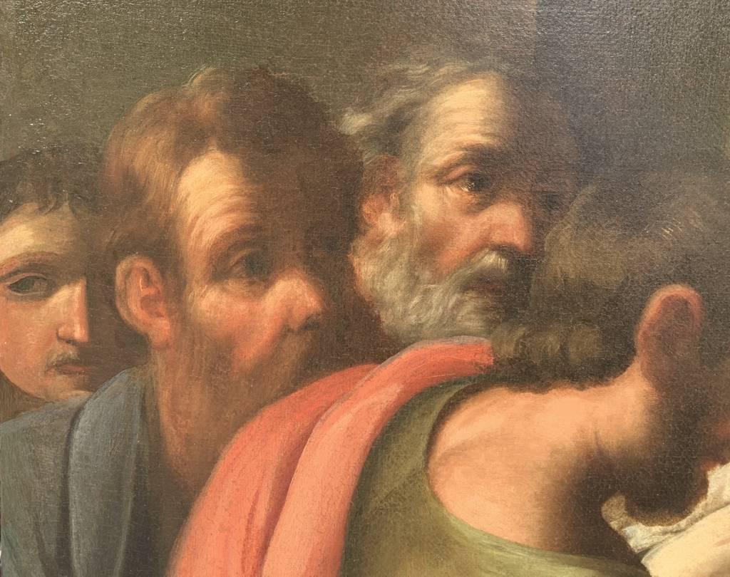 Pittore italiano barocco - Pittura di figura del XVII secolo Incredulità di Thomas 8