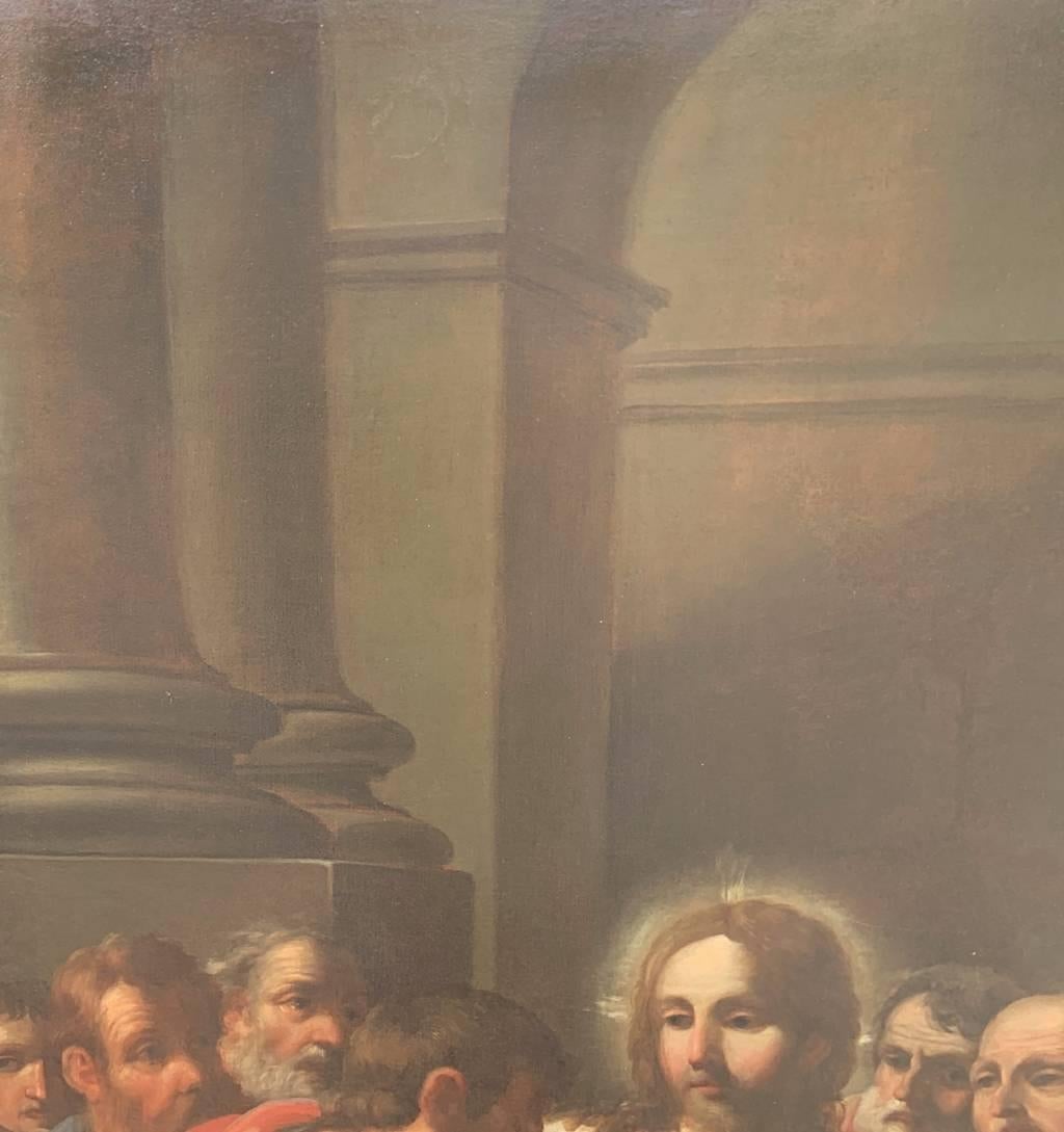 Pittore italiano barocco - Pittura di figura del XVII secolo Incredulità di Thomas 9