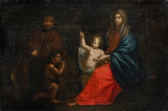 Baroque Italian painter - 17th century figure painting - Holy Family - Virgin