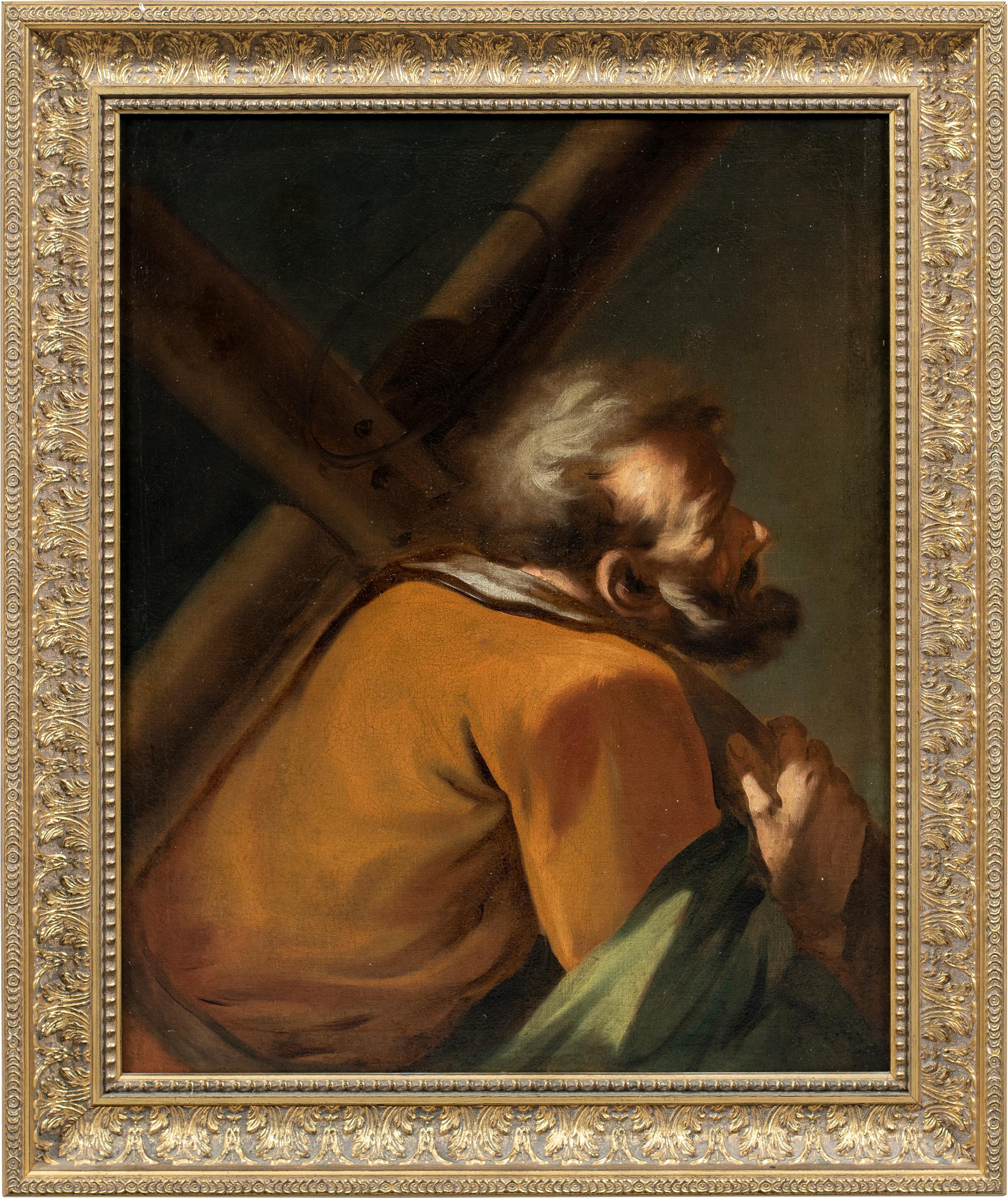 Unknown Figurative Painting - Baroque Italian painter - 17th century figure painting - Saint Andrew