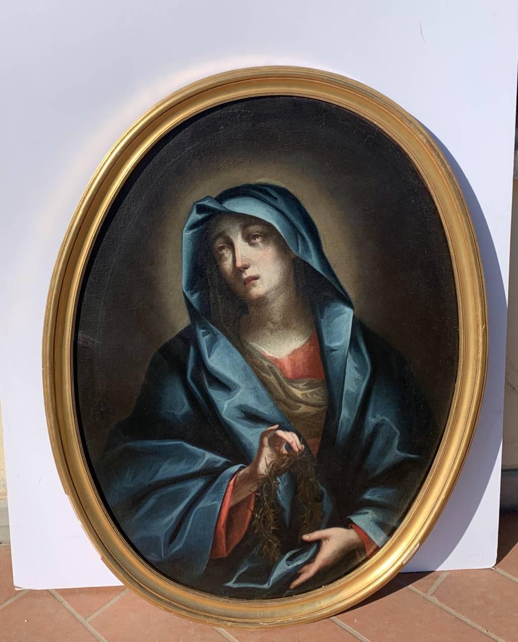 Pintor barroco italiano - Pintura de figuras del siglo XVII - Virgen Niña - Painting Barroco de Unknown