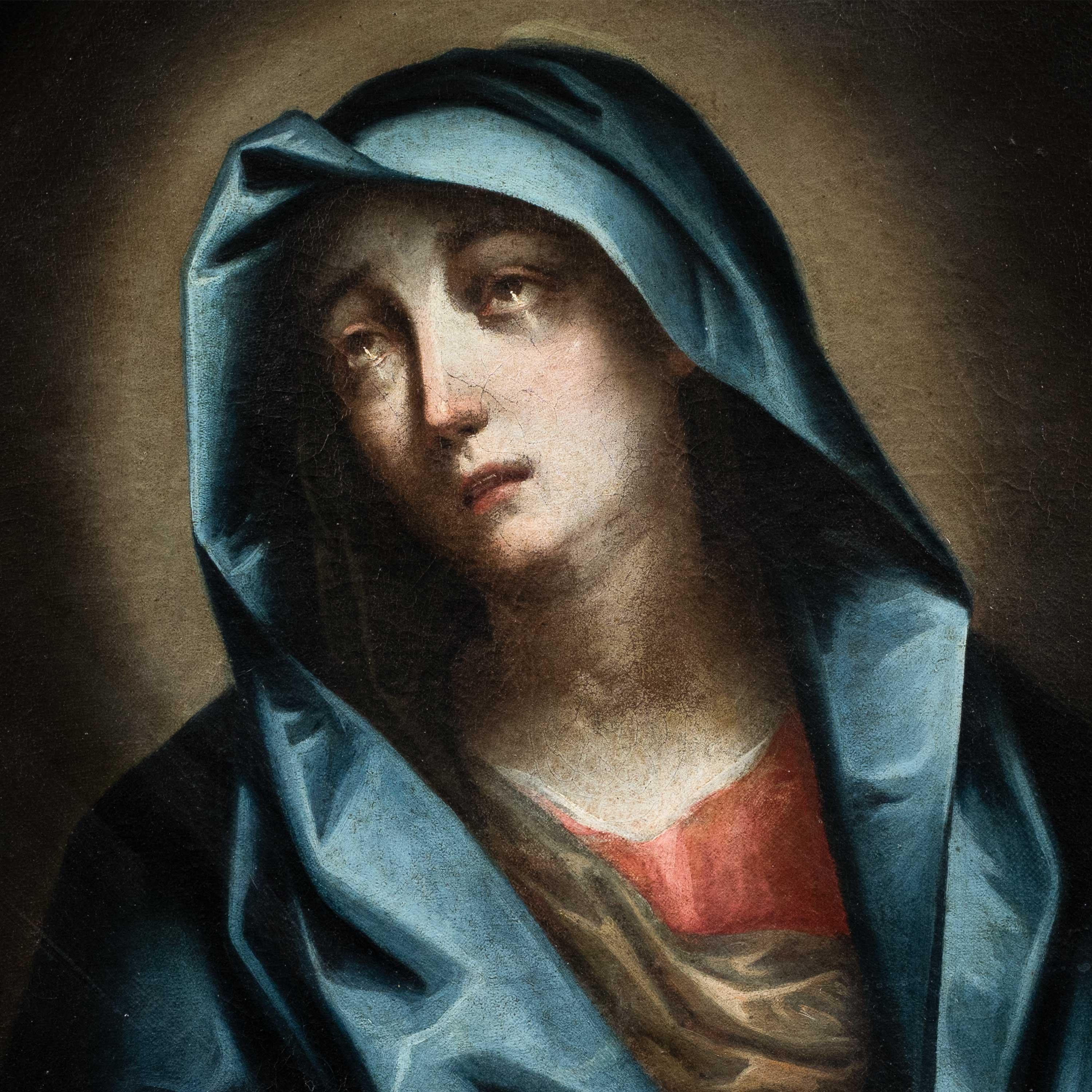Pintor barroco italiano - Pintura de figuras del siglo XVII - Virgen Niña - Painting de Unknown