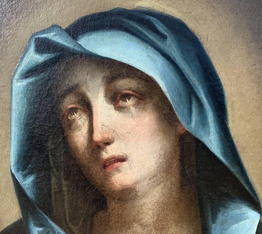 Baroque Italian painter - 17th century figure painting - Virgin Child  For Sale 3