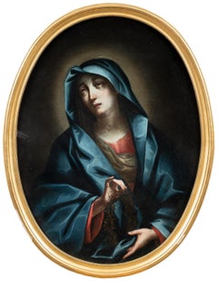 Antique Baroque Italian painter - 17th century figure painting - Virgin Child 