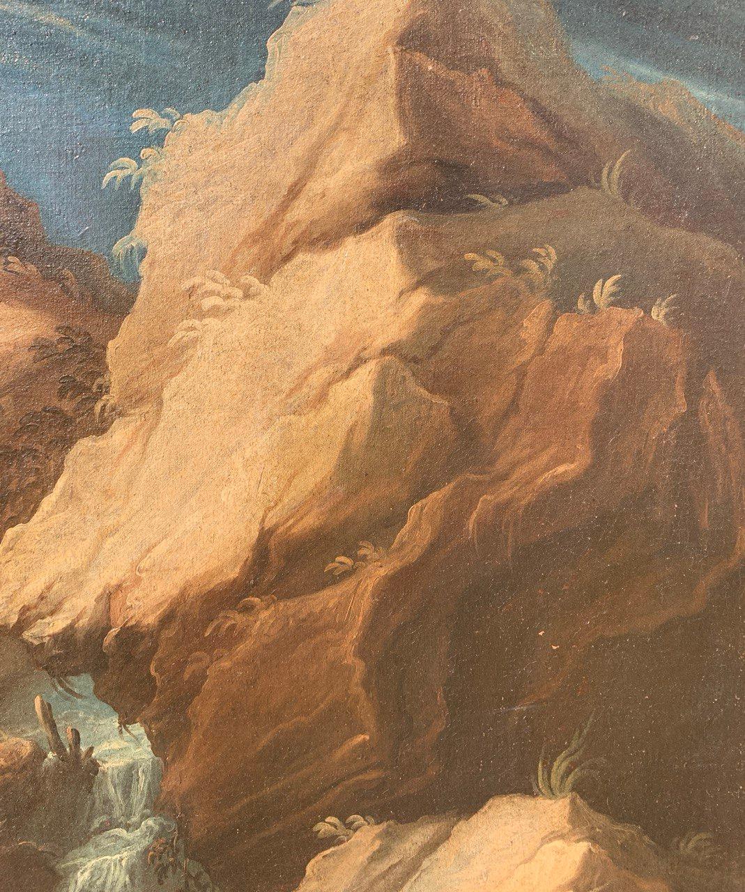 Pintor barroco italiano - Paisaje del siglo XVII - Pescadores en venta 2