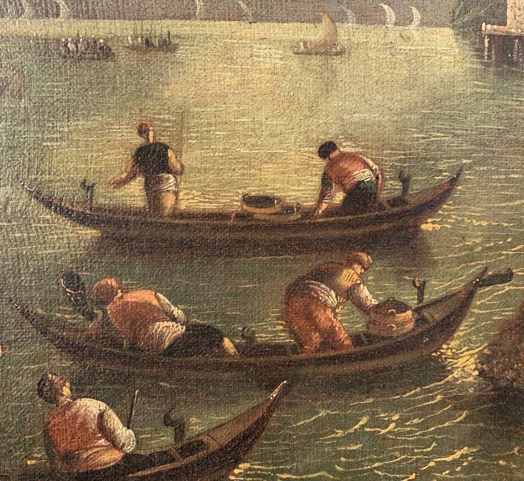 Italienischer Barockmaler des Barock – Landschaftsgemälde des 17. Jahrhunderts – Mondlicht Meer im Angebot 6