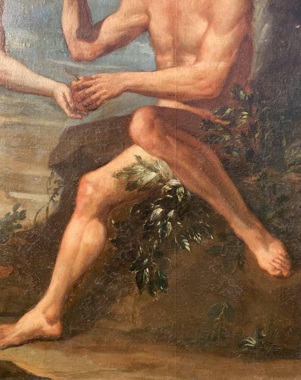 Pittore barocco italiano - Pittura di figura del 18° secolo - Adams ed Eva 6