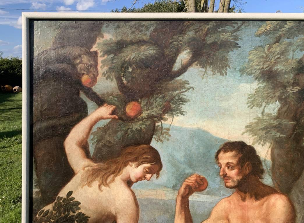 Pittore barocco italiano - Pittura di figura del 18° secolo - Adams ed Eva - Painting Barocco di Unknown