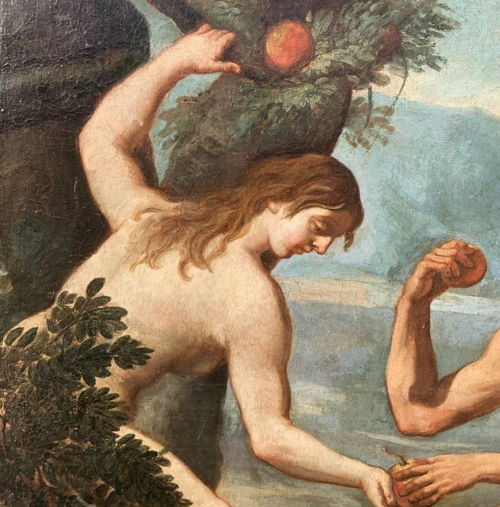 Pittore barocco italiano - Pittura di figura del 18° secolo - Adams ed Eva 2