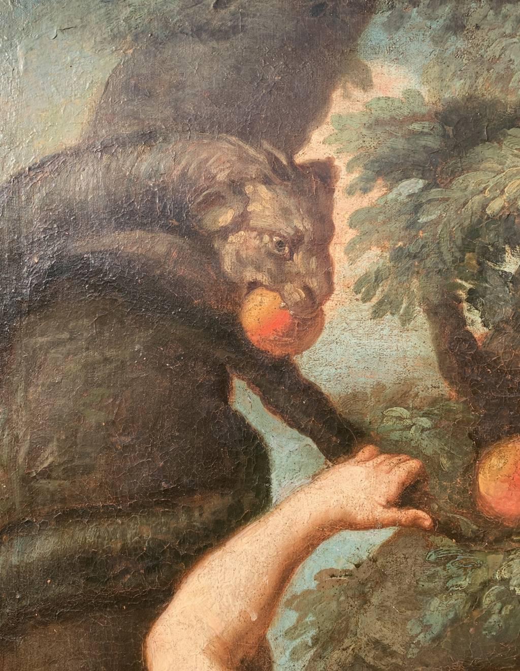 Pittore barocco italiano - Pittura di figura del 18° secolo - Adams ed Eva 3