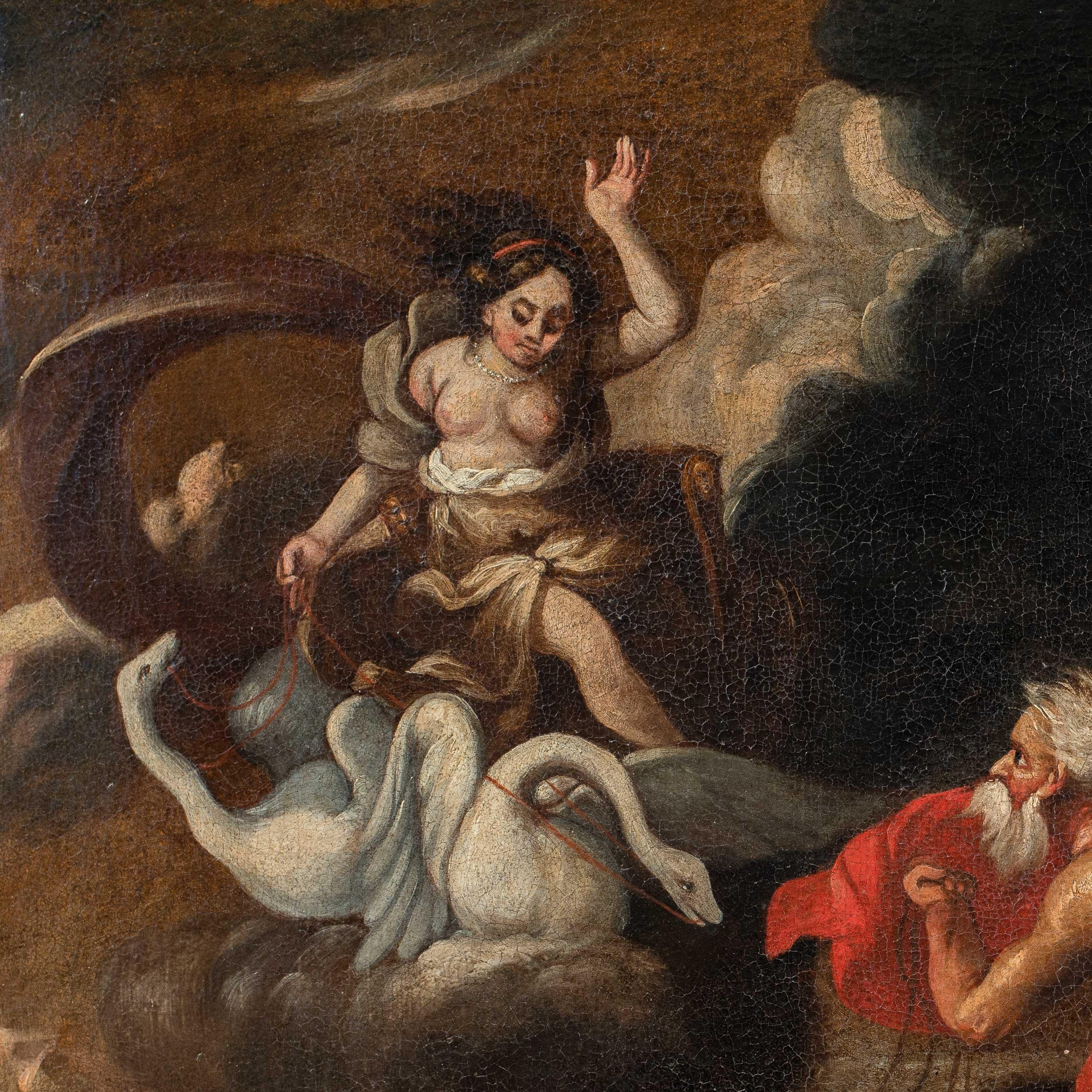 Peintre italien baroque - Début du XVIIIe siècle - Vénus et Poséidon - Painting de Unknown