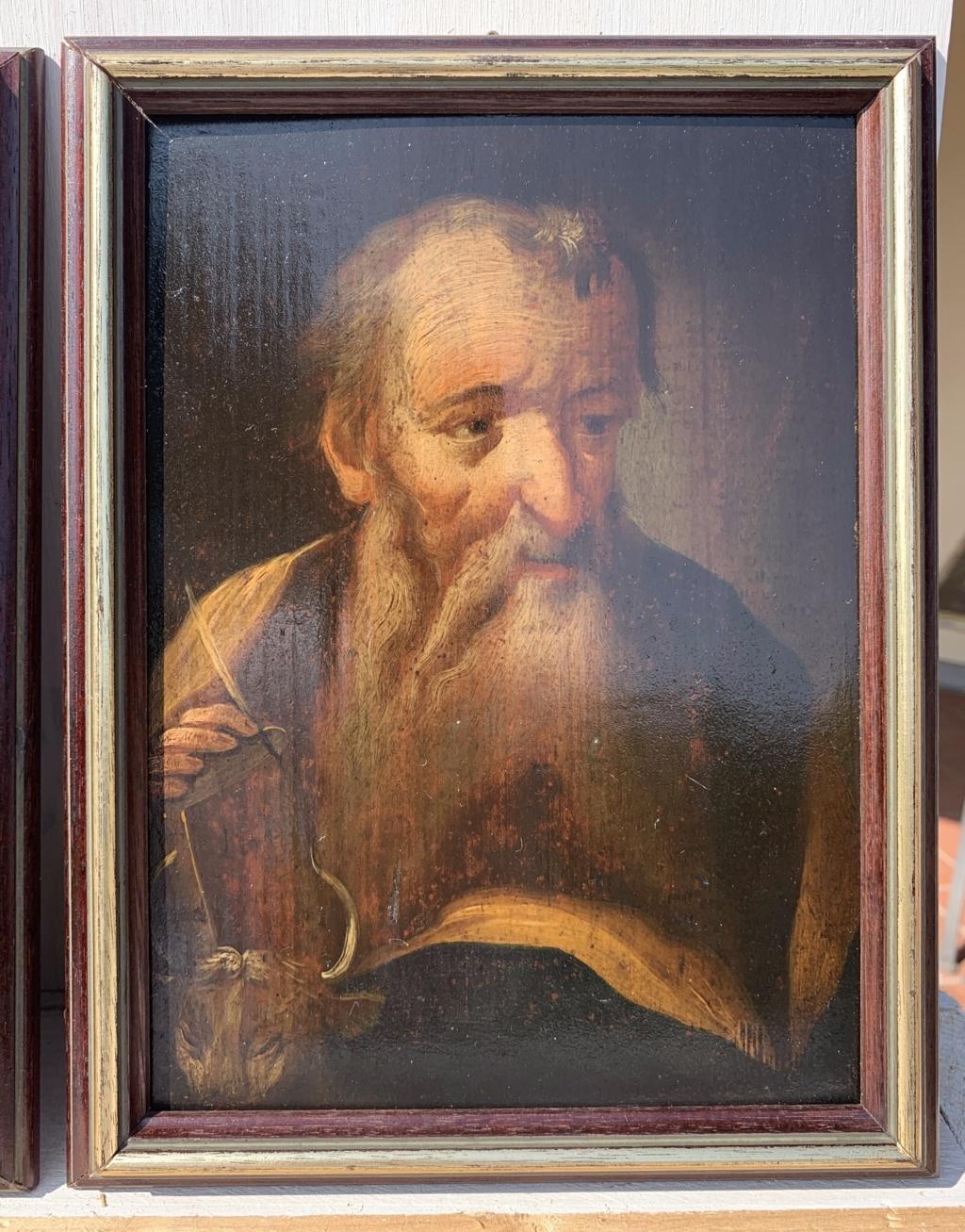 Italienischer Barockmaler des Barock – Satz von vier Figurengemälden aus dem 18. Jahrhundert – Evangelist im Angebot 4