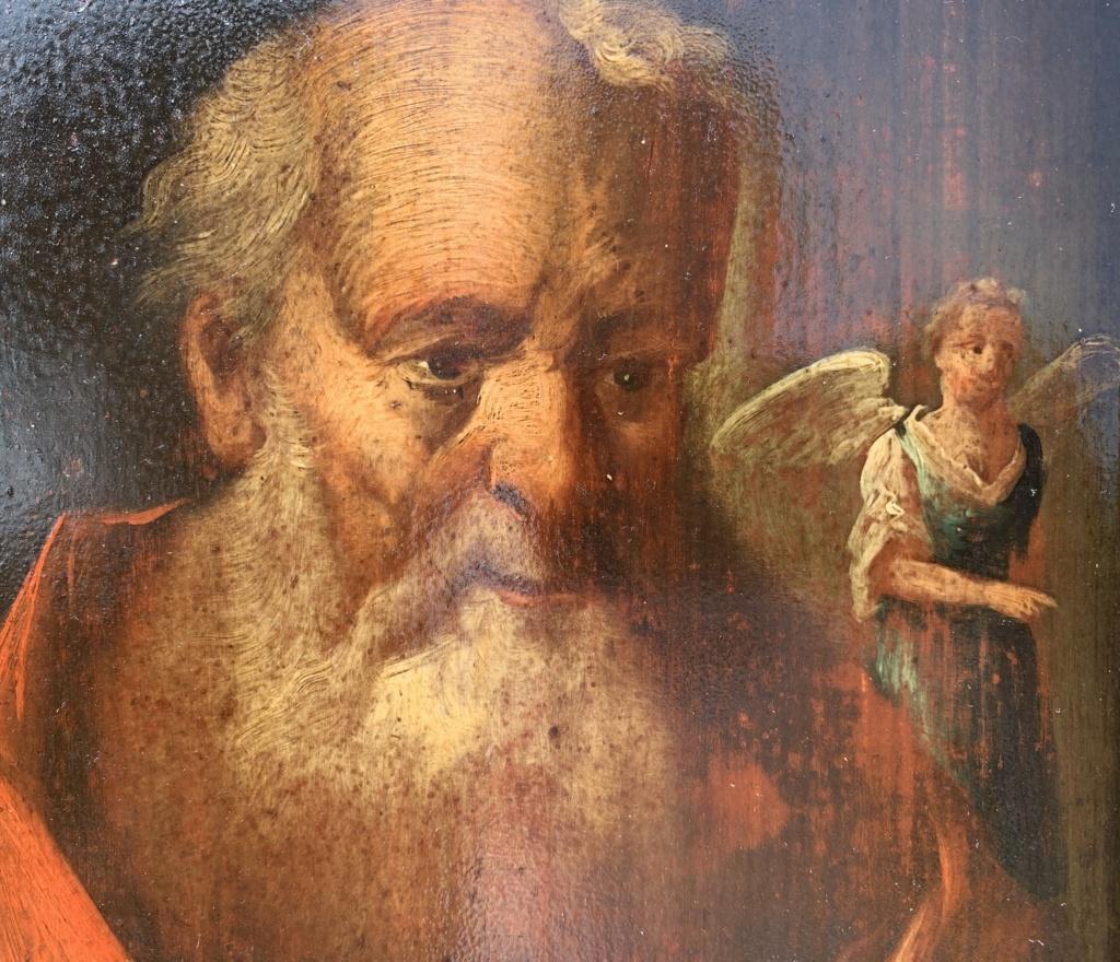 Italienischer Barockmaler des Barock – Satz von vier Figurengemälden aus dem 18. Jahrhundert – Evangelist im Angebot 6