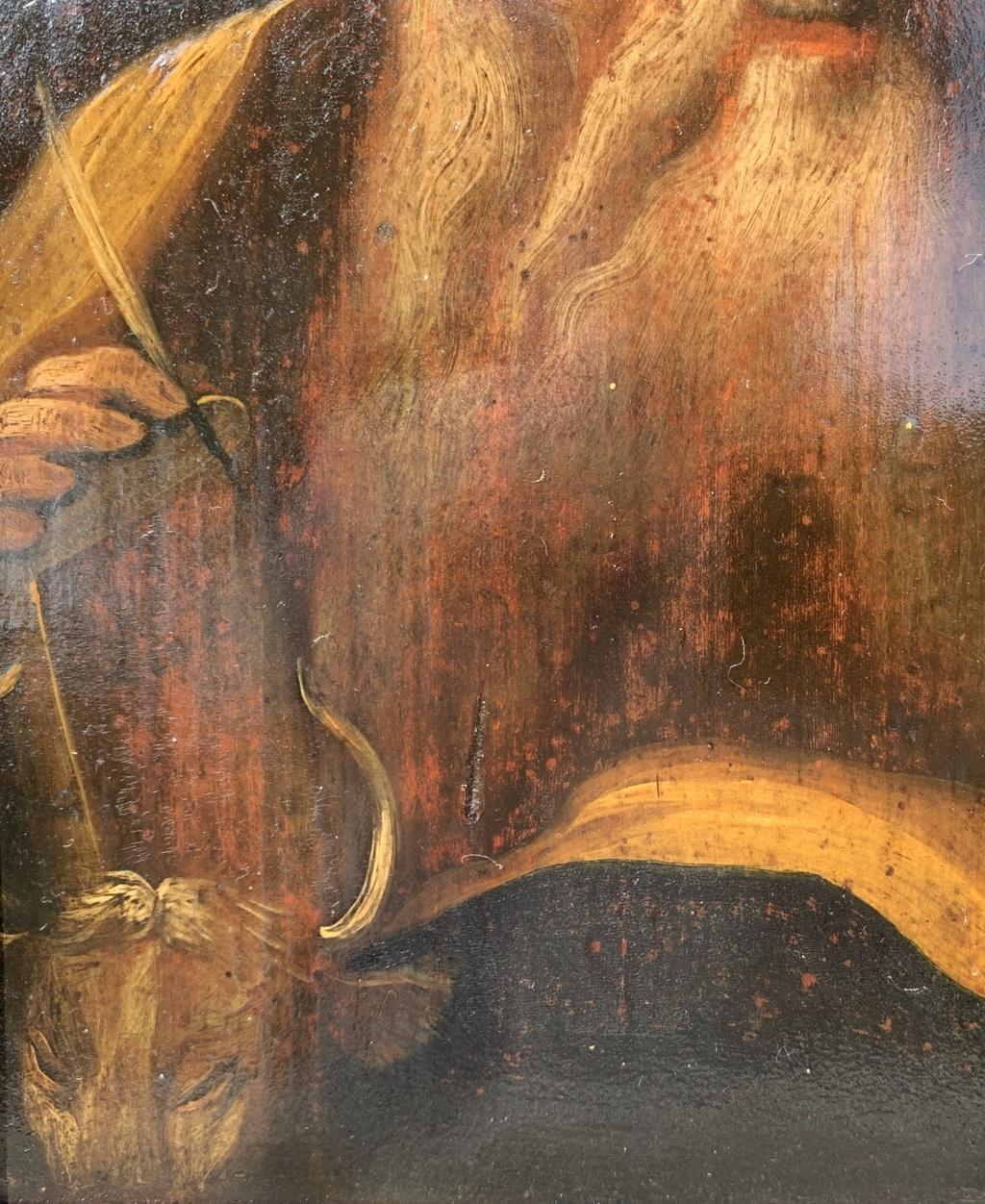 Italienischer Barockmaler des Barock – Satz von vier Figurengemälden aus dem 18. Jahrhundert – Evangelist im Angebot 10
