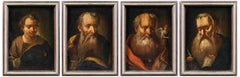 Baroque Italian painter - Set of four 18th century figure paintings - Evangelist