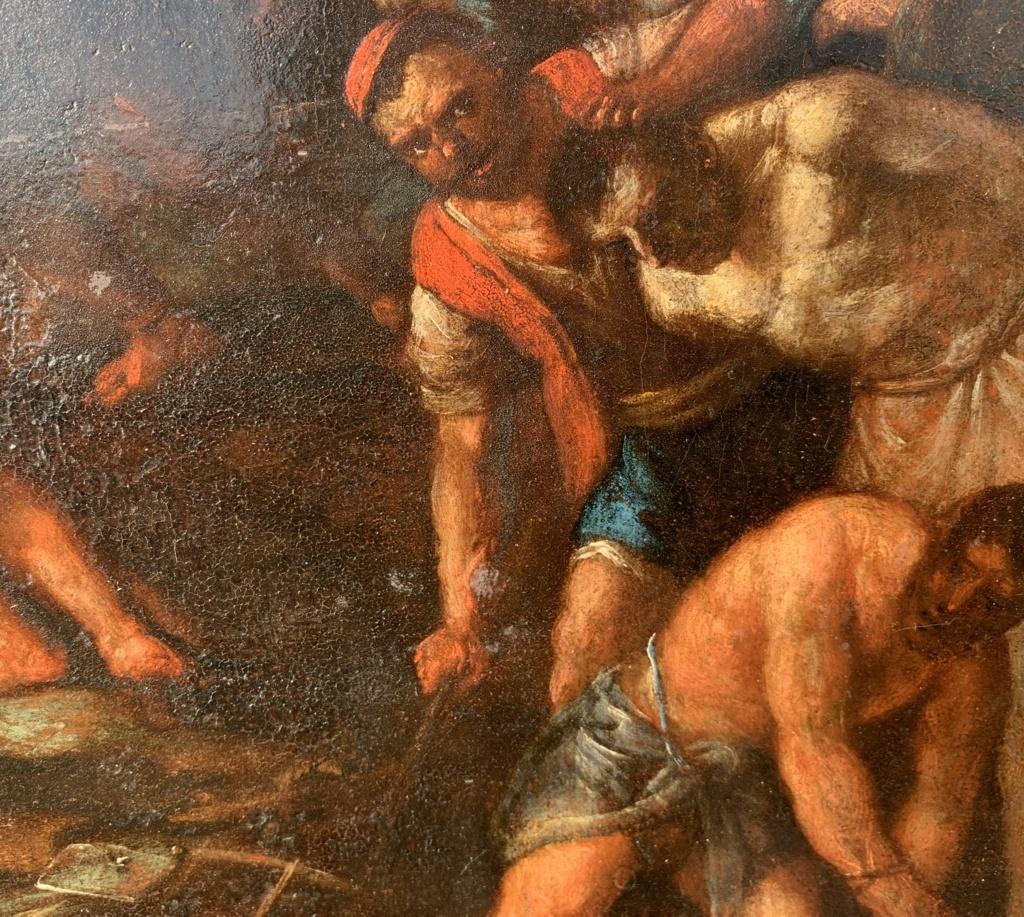 Pintor barroco florentino - Pintura de figuras del siglo XVII - Crucifixión en venta 6