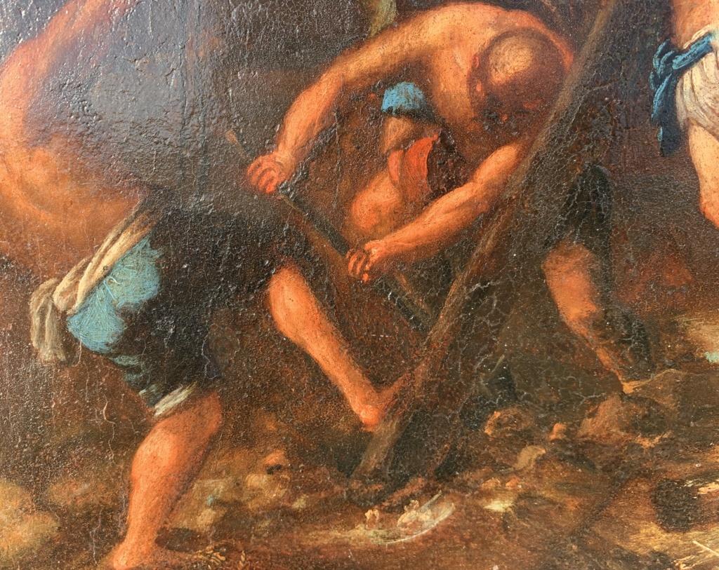 Pintor barroco florentino - Pintura de figuras del siglo XVII - Crucifixión en venta 9