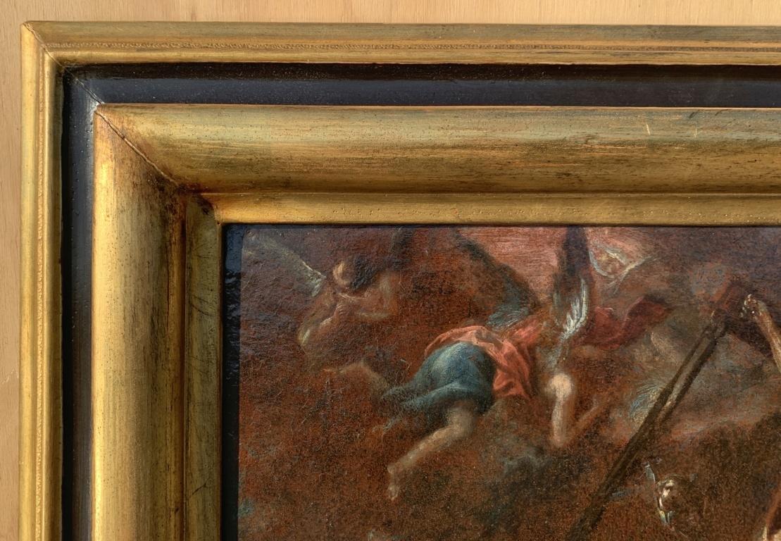 Pintor barroco florentino - Pintura de figuras del siglo XVII - Crucifixión en venta 11