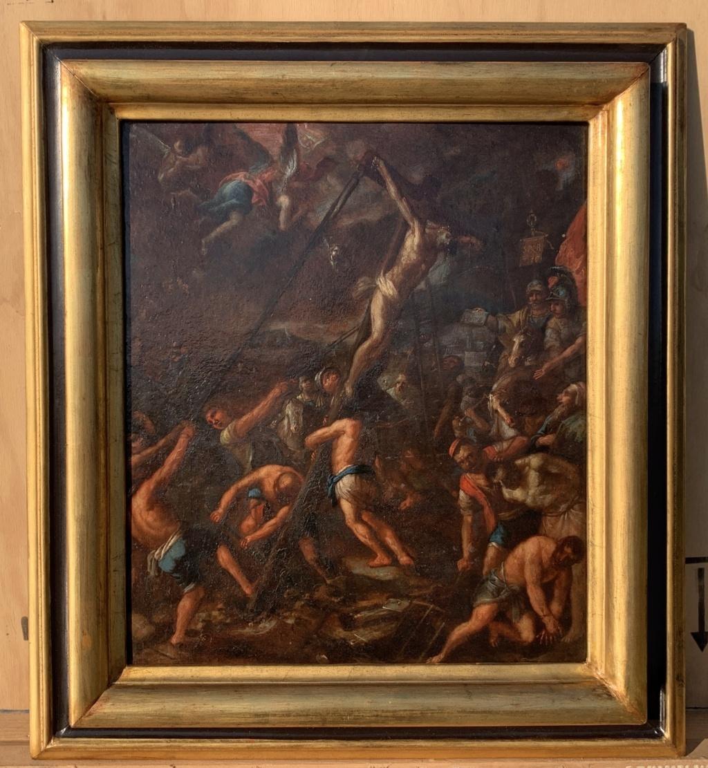Pintor barroco florentino - Pintura de figuras del siglo XVII - Crucifixión - Painting Barroco de Unknown