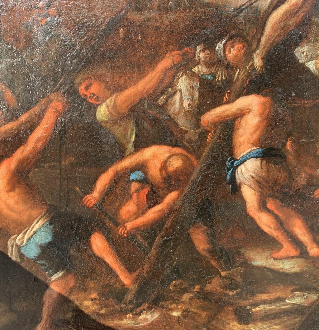 Pintor barroco florentino - Pintura de figuras del siglo XVII - Crucifixión en venta 2