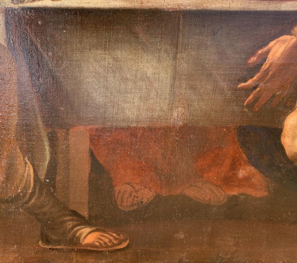 Baroque master (Italian school) - 17th century figure painting - Emmaus supper 4