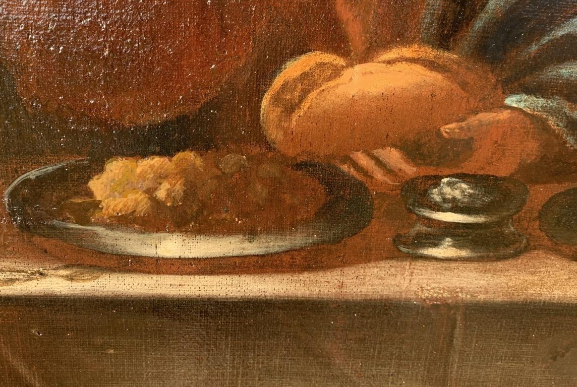 Baroque master (Italian school) - 17th century figure painting - Emmaus supper 6
