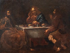 Baroque master (Italian school) - 17th century figure painting - Emmaus supper