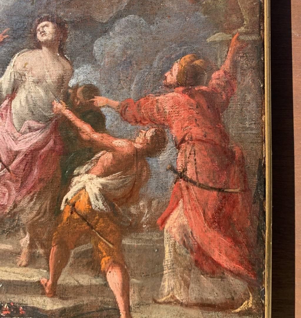 Neapolitanischer Meister des Barock – Figurenmalerei des 17. Jahrhunderts – Martyrdom St. Agatha (Rokoko), Painting, von Unknown
