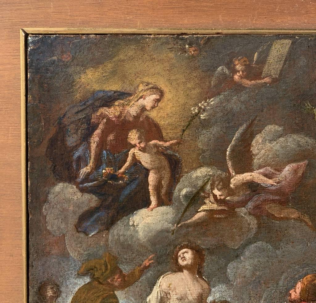 Neapolitanischer Meister des Barock – Figurenmalerei des 17. Jahrhunderts – Martyrdom St. Agatha (Braun), Figurative Painting, von Unknown