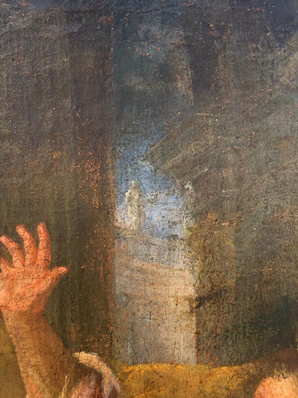 Pittore barocco napoletano - Pittura di figura del XVII secolo - Joseph Potifar moglie in vendita 7