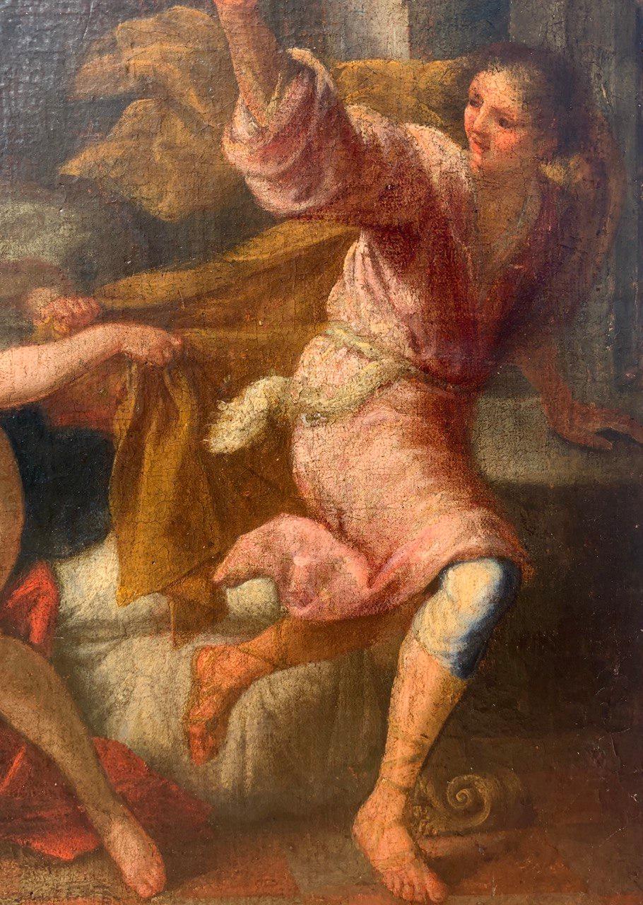 Pittore barocco napoletano - Pittura di figura del XVII secolo - Joseph Potifar moglie in vendita 1