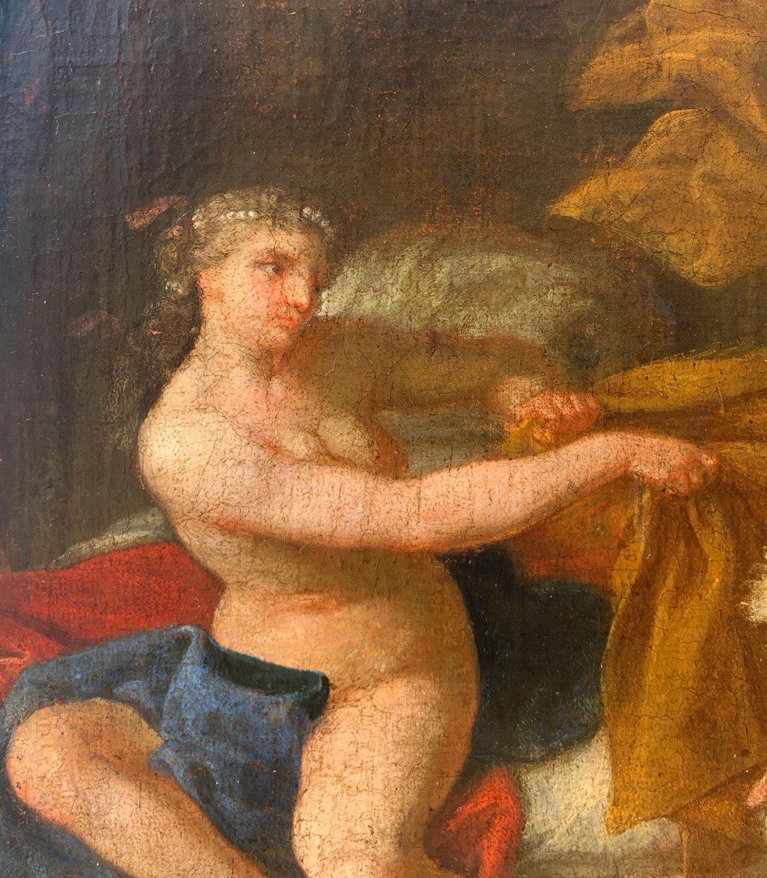 Pittore barocco napoletano - Pittura di figura del XVII secolo - Joseph Potifar moglie in vendita 2