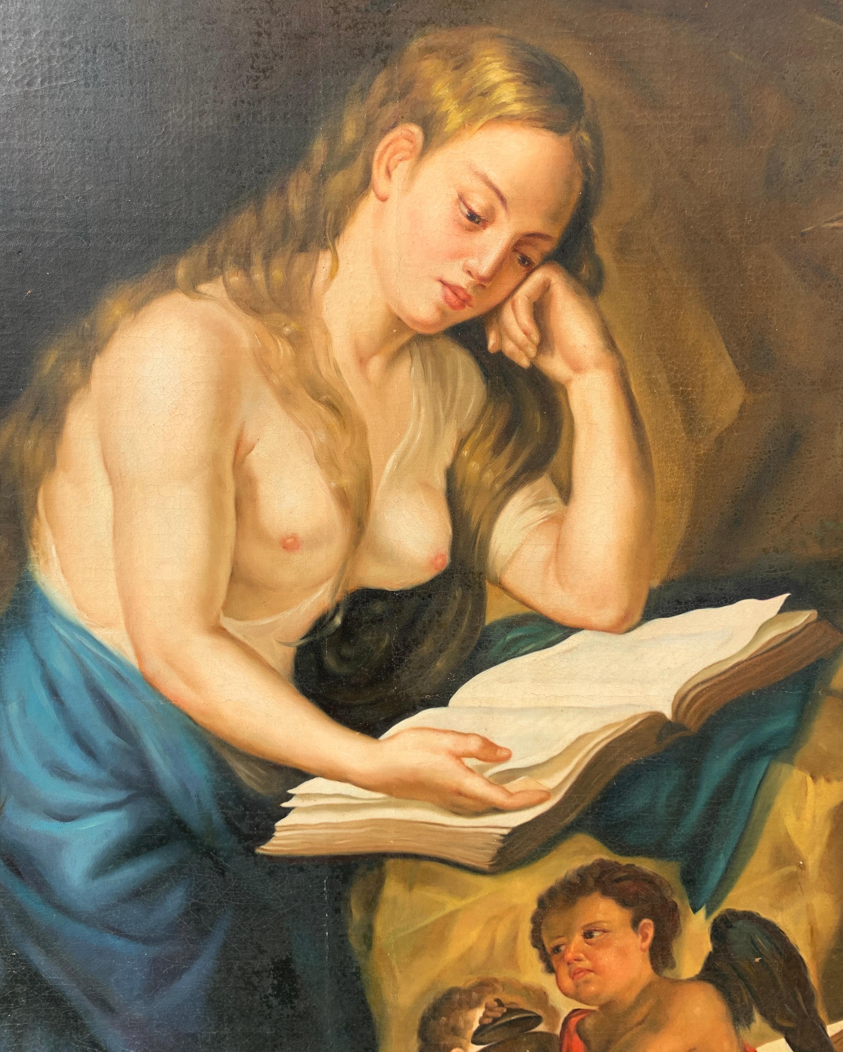 Barocker Maler (Italienische Schule) - Figurenmalerei des 18. bis 19. Jahrhunderts (Rokoko), Painting, von Unknown