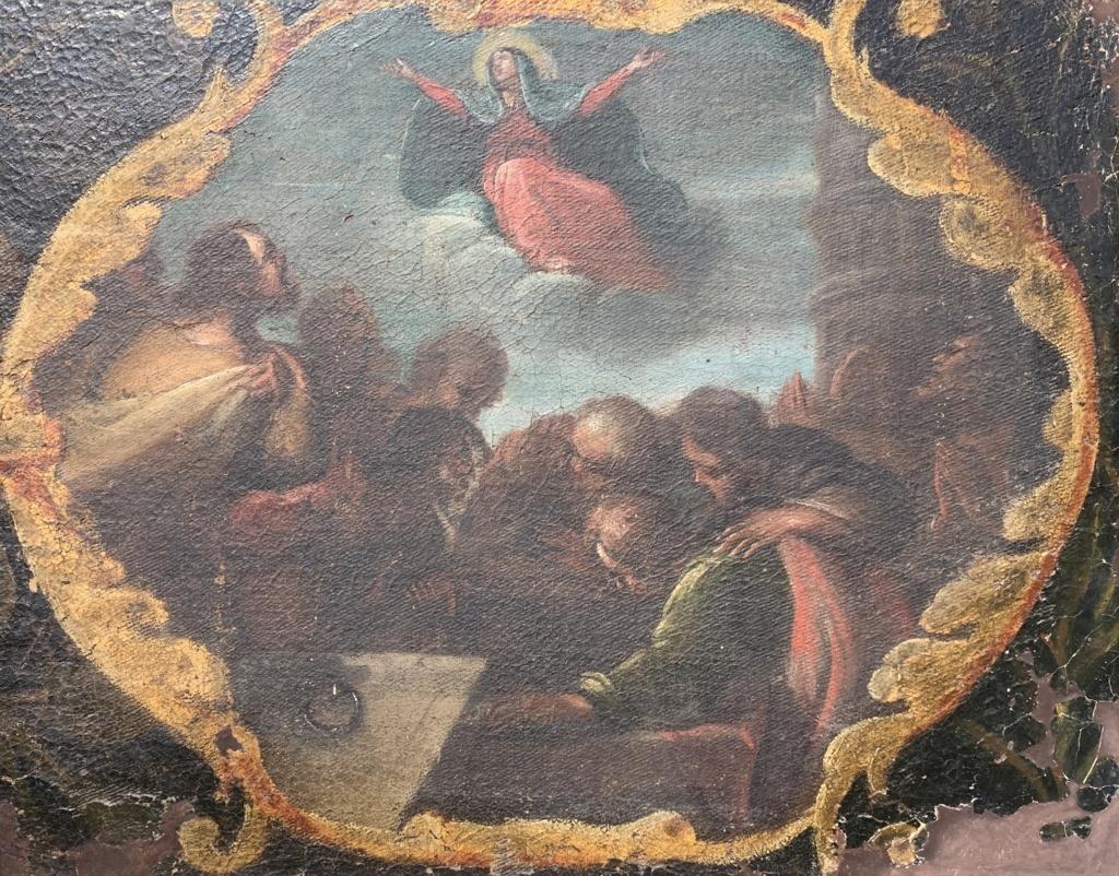 Baroque painter - 18th century figure painting - Assumption of the Virgin Italy - Old Masters Painting by Unknown