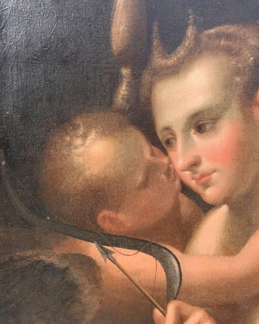 Baroque Venetian painter - 17th century figure painting - Venus Cupid  1