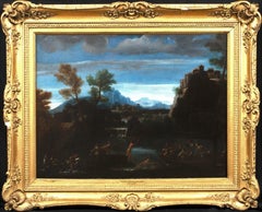 Bathers On A Mountainous River Landscape, 17th Century